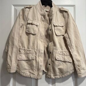 LOFT Cream Utility Jacket